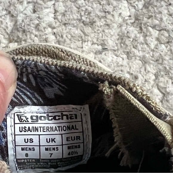 Gotcha: Mens Khaki/Tan Hipster Slip On Canvas Round Toed Sneaker Shoes Size 8 - Picture 8 of 9